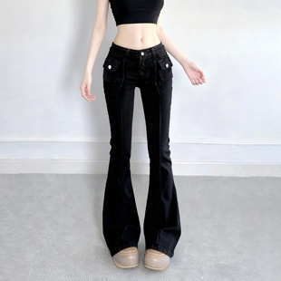 Spicy girl low waisted jeans美式复古街头风潮流辣妹低腰牛仔裤