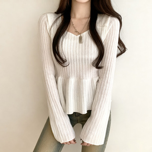 White square neck women's T-shirt韩系白色娃娃衫女方领上衣T恤