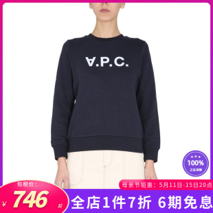 运动卫衣休闲百搭款 A.P.C.新款 女士LOGO印花长袖 T恤倒A特色修身