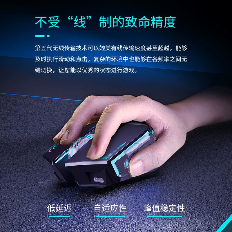FORERUNNER 무선 BLUETOOTH 마우스 소년과 소녀 ESPORTS 게임 및 사무실을 위한 침묵하는 무선 기계적인 마우스 비 침묵하는
