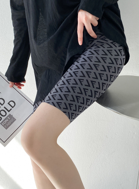 鲨鱼裤打底裤高腰外穿女夏薄款收腹提臀冰丝高弹五分瑜伽骑行短裤