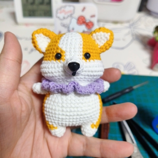 许嵩格洛米手工钩织成品毛线钩织柯基狗狗玩偶应援周边成品挂件