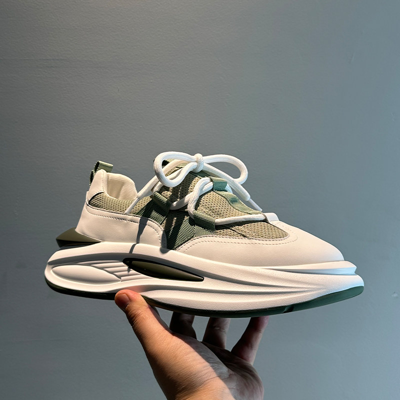 素潮老爹鞋男2026新款舒适厚底网面透气软底欧货轻奢休闲运动男鞋