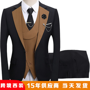 3件套高级感新郎结婚礼服男式 men 套装 西装 西服外套 suit男士