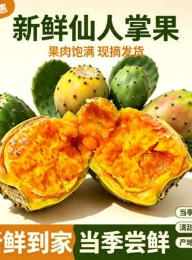 云南新鲜仙人掌果当季现摘现发清甜多汁产地直采果肉饱满去毛发货