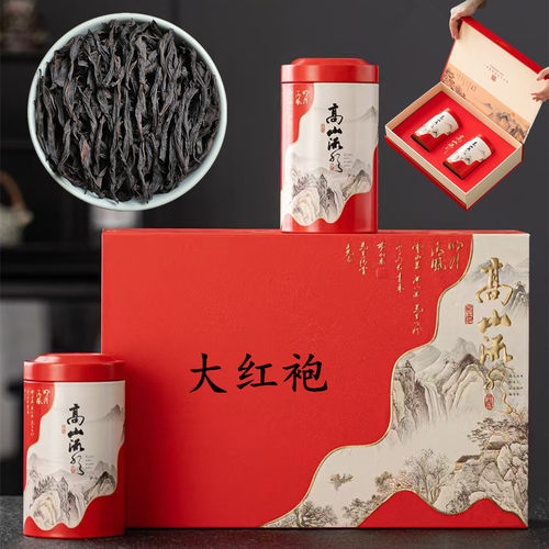 高山礼盒2026新茶叶大红袍武夷岩茶浓香型正岩新茶散装乌龙茶250g