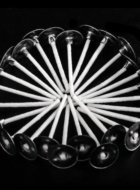 西行人 自制供灯酥油灯灯芯DIY蜡芯无烟环保玻璃杯6cm36股蜡100根