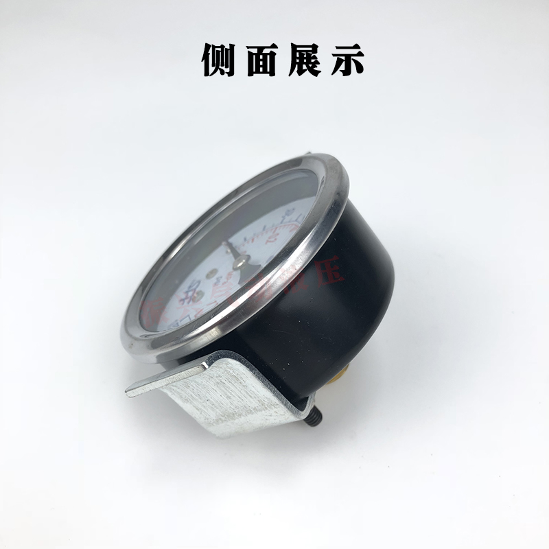 压力表带支架气压表Y-40mm10kg/1mpa轴向压力表40表面1/8螺纹牙表