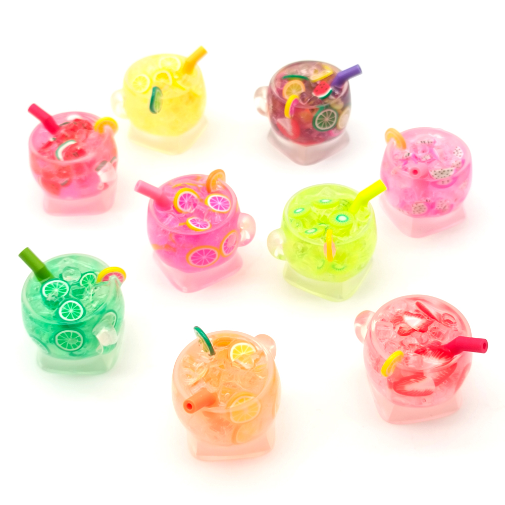 机械键盘客制化个性键帽十字轴手工透光冰饮果汁碰碰凉可爱送礼品