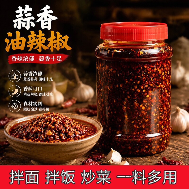 虾子镇蒜香油辣椒真材实料香辣浓郁拌饭拌面炒菜一料多用无添加剂