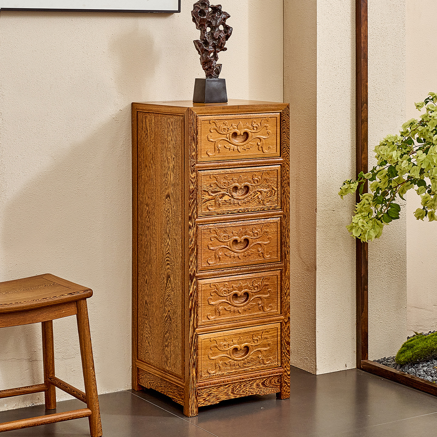 古尚古新中式榫卯结构全实木斗柜