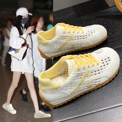 夏季镂空网面透气轻便德训女鞋