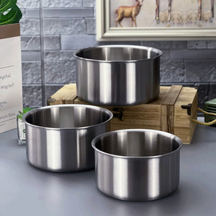 COOKONE加厚食品级304不锈钢复合一体成型汤盆洗备菜盆炖汤锅火锅
