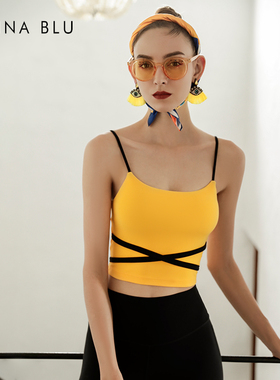 DIVINA BLU巴黎系列裸感文胸女跑步防震短款瑜伽背心美背运动内衣