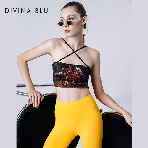 divinablu多伦多复古文胸瑜伽