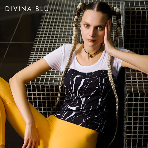 divinablu戛纳肌理裸感运动背心