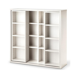 日式漫画滑轨书柜双层移动书架简约陈列展示架卧室多层置物收纳柜