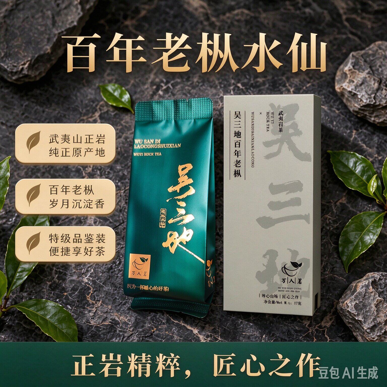 万人茗吴三地老枞水仙17g品鉴装