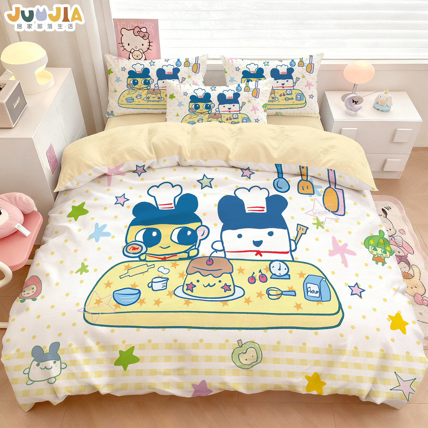 拓麻歌子周边卡通可爱床品四件套