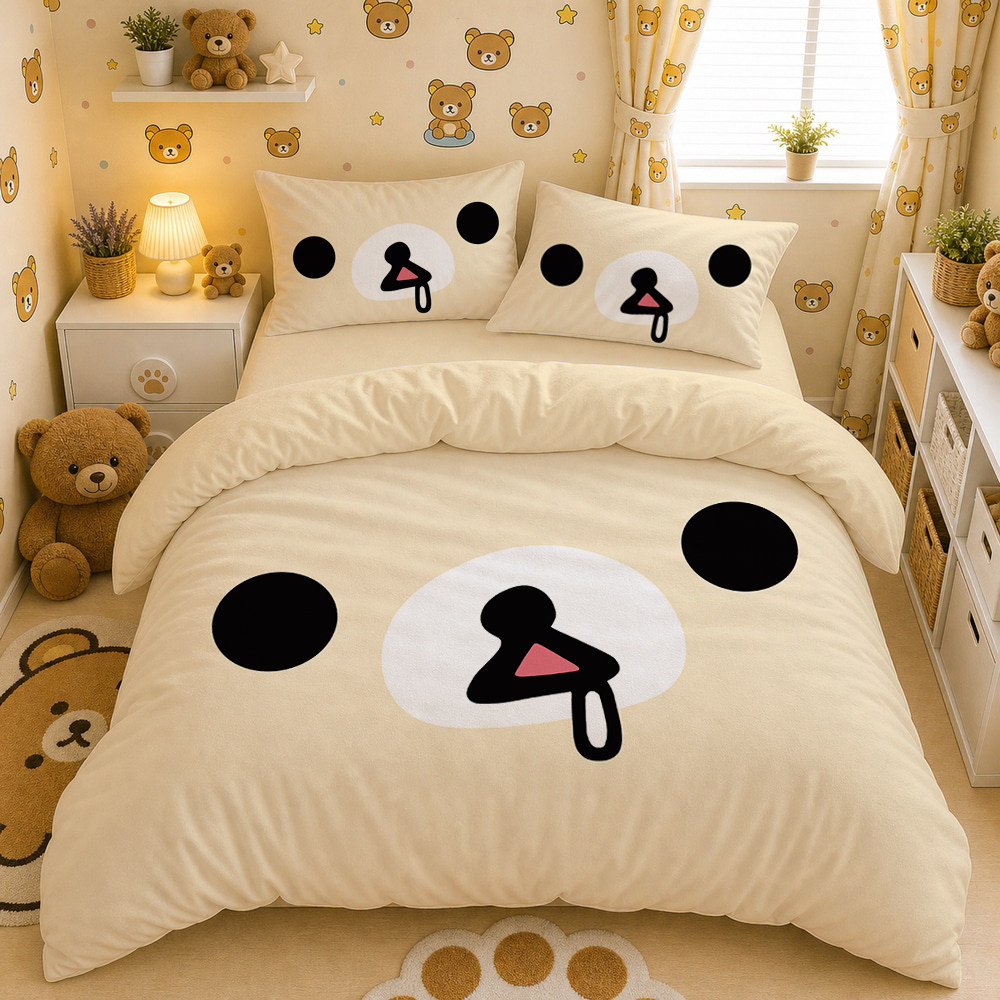 Rilakkuma可爱熊系列亲肤棉床品学生宿舍四件套被套床单三件套