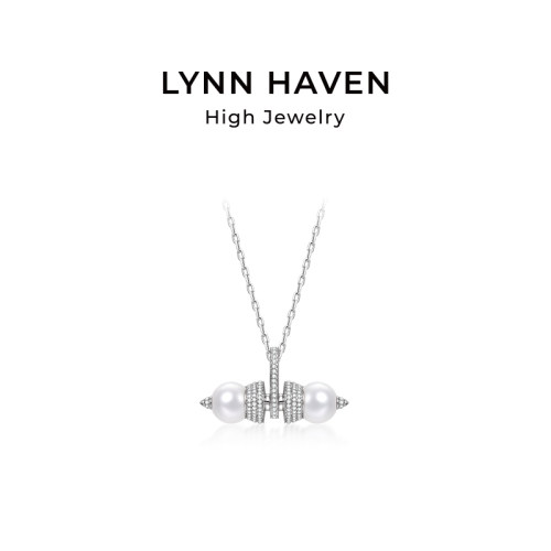 LynnHaven澳白珍珠18K金钻石项链