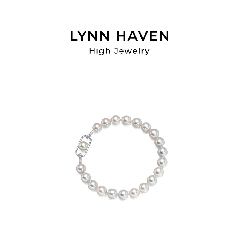 LynnHaven麟玟 EARTH环抱 18K金Akoya真多麻色海水珍珠手链手串,珠宝/钻石/翡翠,手饰,淘宝优惠券,粉丝福利购,淘宝优惠卷
