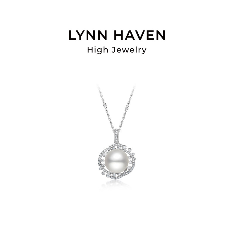 LynnHaven麟玟花盈澳白珍珠项链图片