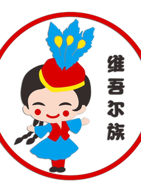 五十六个民族服装墙贴幼儿园托管班中国传统文化墙环创材料主题墙