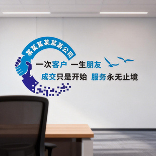 办公室文化墙贴员工风采背景墙面装饰公司团队照片企业文化立体3d