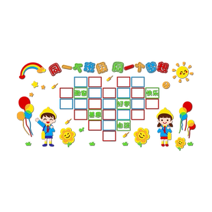 幼儿园照片墙面装饰3d立体墙贴纸成长树主题墙托管班教室环境布置