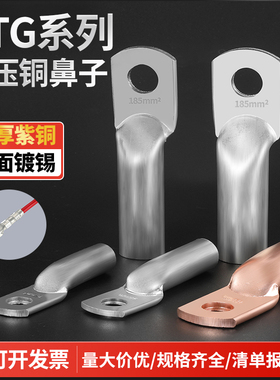 DTG铜线鼻子管压型接线端子电缆接头4/6/10/16/25/35/50/70/95120