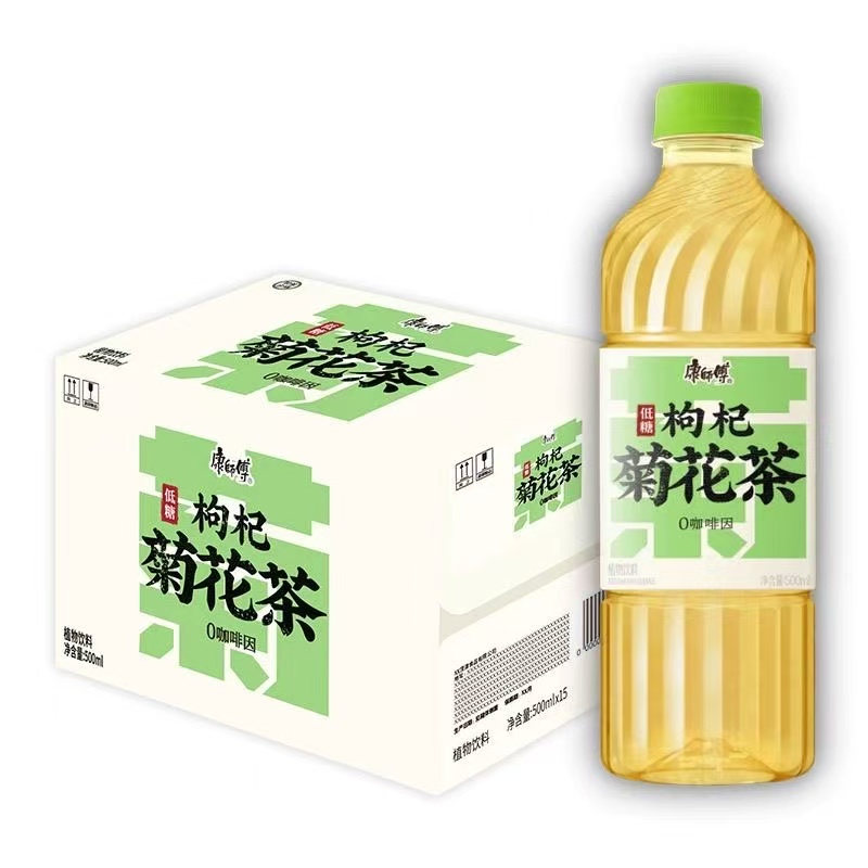 康师傅枸杞菊花茶500ml*15瓶茶饮料解暑饮品低糖清爽解腻