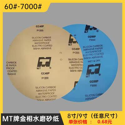 寸金相圆形砂纸寸MT牌研磨沙纸实验室打磨抛光片碳化硅水磨砂纸