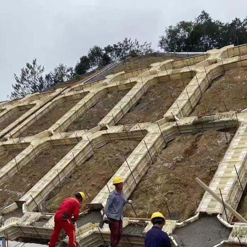 厂家拱形骨架塑钢模具现浇混凝土拱形骨架水沟护坡筑塑钢模具