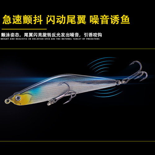 路亚远投淡水翘嘴海鲈鱼假饵