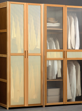 简易衣柜卧室家用出租房屋儿童实木组装柜子衣橱小户型收纳经济型