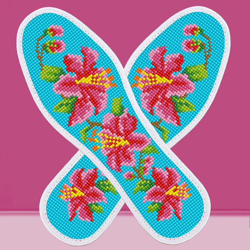 七层棉布加厚十字绣鞋垫