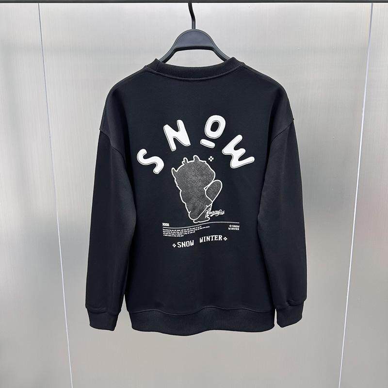 2024冬季新款时尚印花加绒卫衣