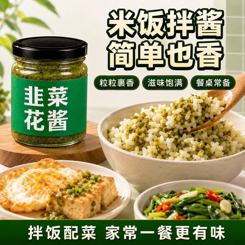 大颗粒韭花酱开盖即食火锅蘸料酱