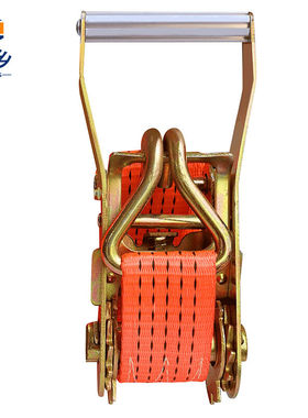 固乡货物绑带拉紧器紧固带收紧带捆绑器绑货绳子带勾橙色5米捆绑