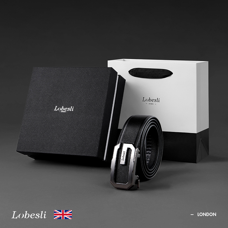 英国lobesli皮带男真皮自动扣腰带送男朋友老公父亲生日轻奢礼物