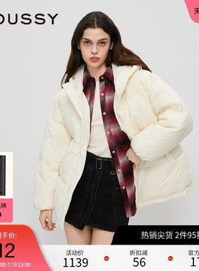 moussy 春季90鸭绒连帽简约中性短款羽绒服028HA930-0141