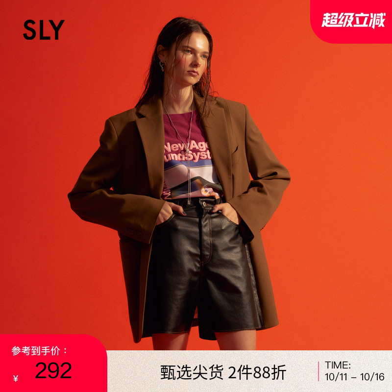 sly休闲通勤中性慵懒感西装外套