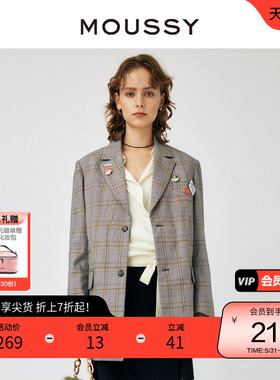 MOUSSY 春季休闲通勤可调节腰带西装外套女010GAS30-5200