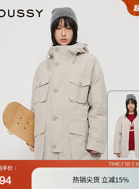 moussy 春季工装风中性猎装夹克外套棉服女028HAA30-2141