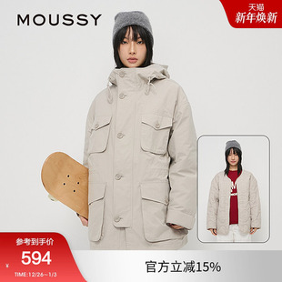 秋季 夹克外套棉服女028HAA30 新品 风中性猎装 2141 工装 moussy