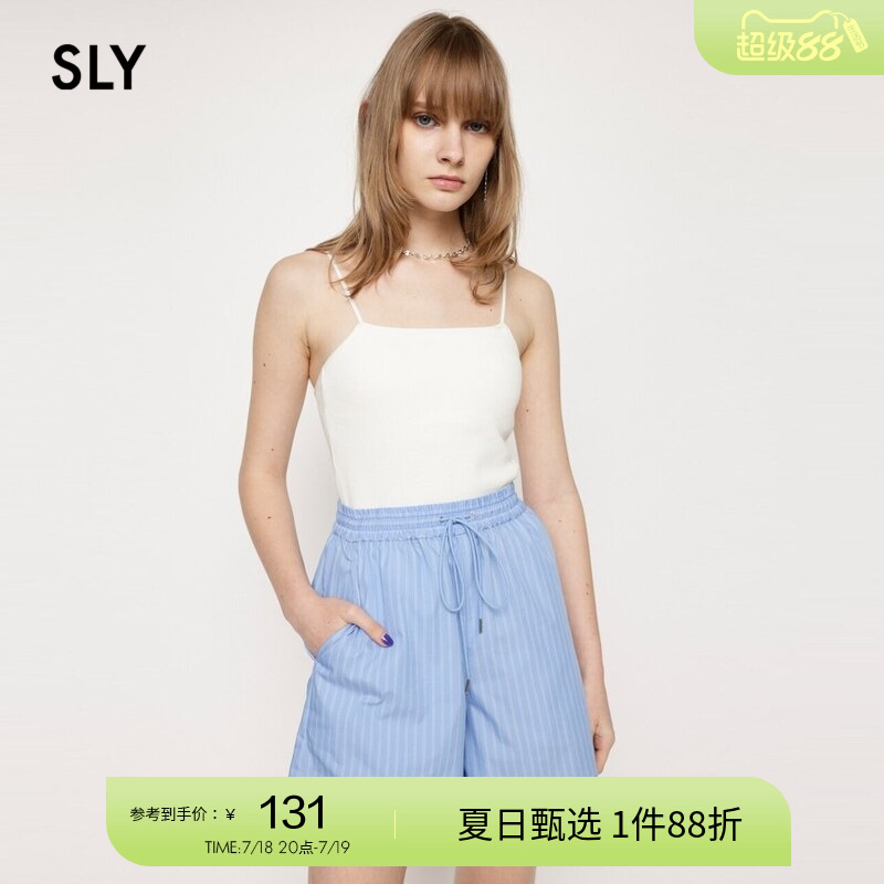 sly基础款易搭配修身露背吊带