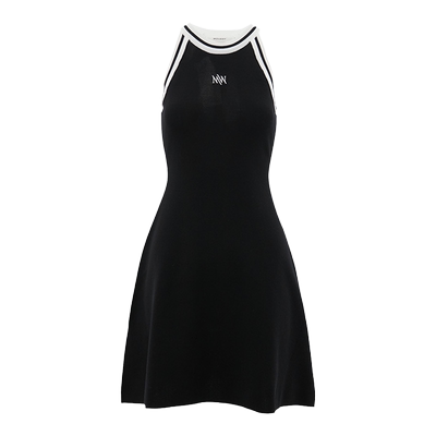 moussy优雅淑女无袖针织连衣裙