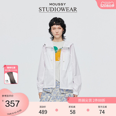 moussy x STUDIOWEAR2025夏季新品户外风轻薄外套女028ISA30-3361
