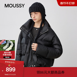 moussy 秋季短款90鸭绒立领羽绒夹克外套女028IAC30-1005